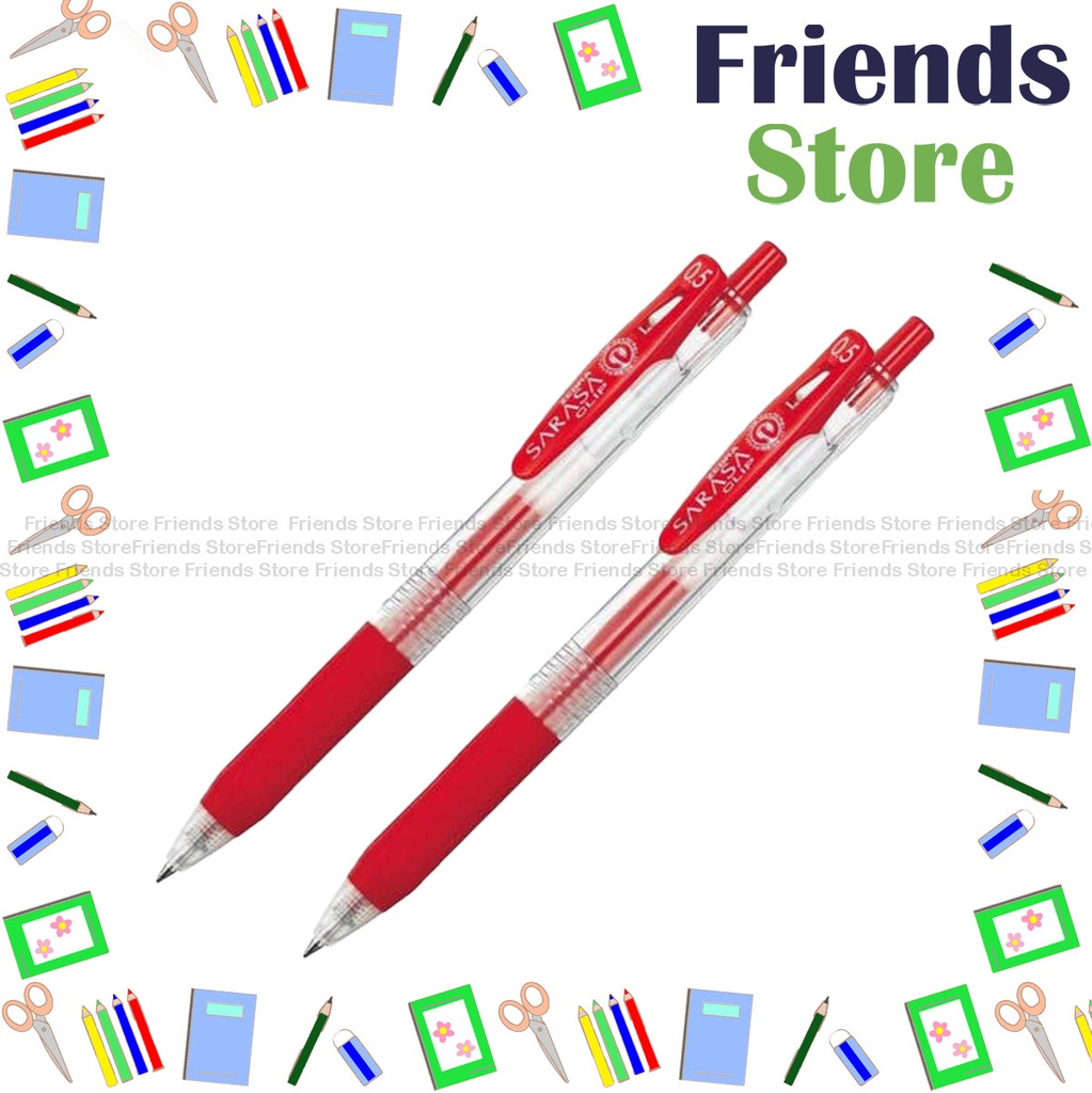 Zebra 斑馬牌 - Sarasa 0.5mm 按掣啫喱筆 (JJ15-RD) 紅色 X 2