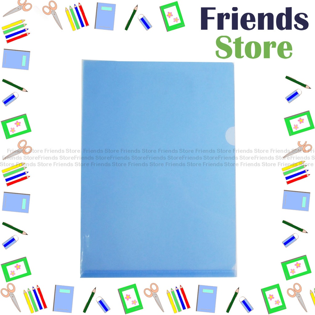 Godex - A4 L shape single layer clear file/Blue color