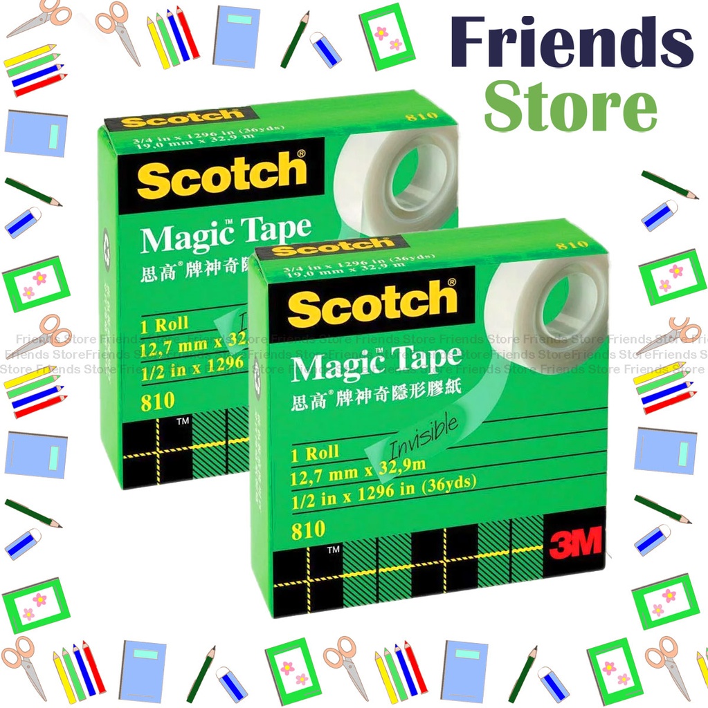Scotch - Magic™ Tape; Boxed; 1/2" x 36 yd ; 810HK [2rolls]