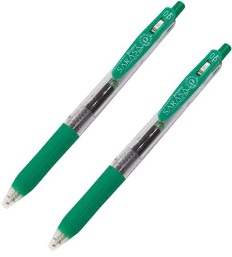 Zebra 斑馬牌 - Sarasa 0.5mm 按掣啫喱筆 (JJ15-G) 綠色 X 2