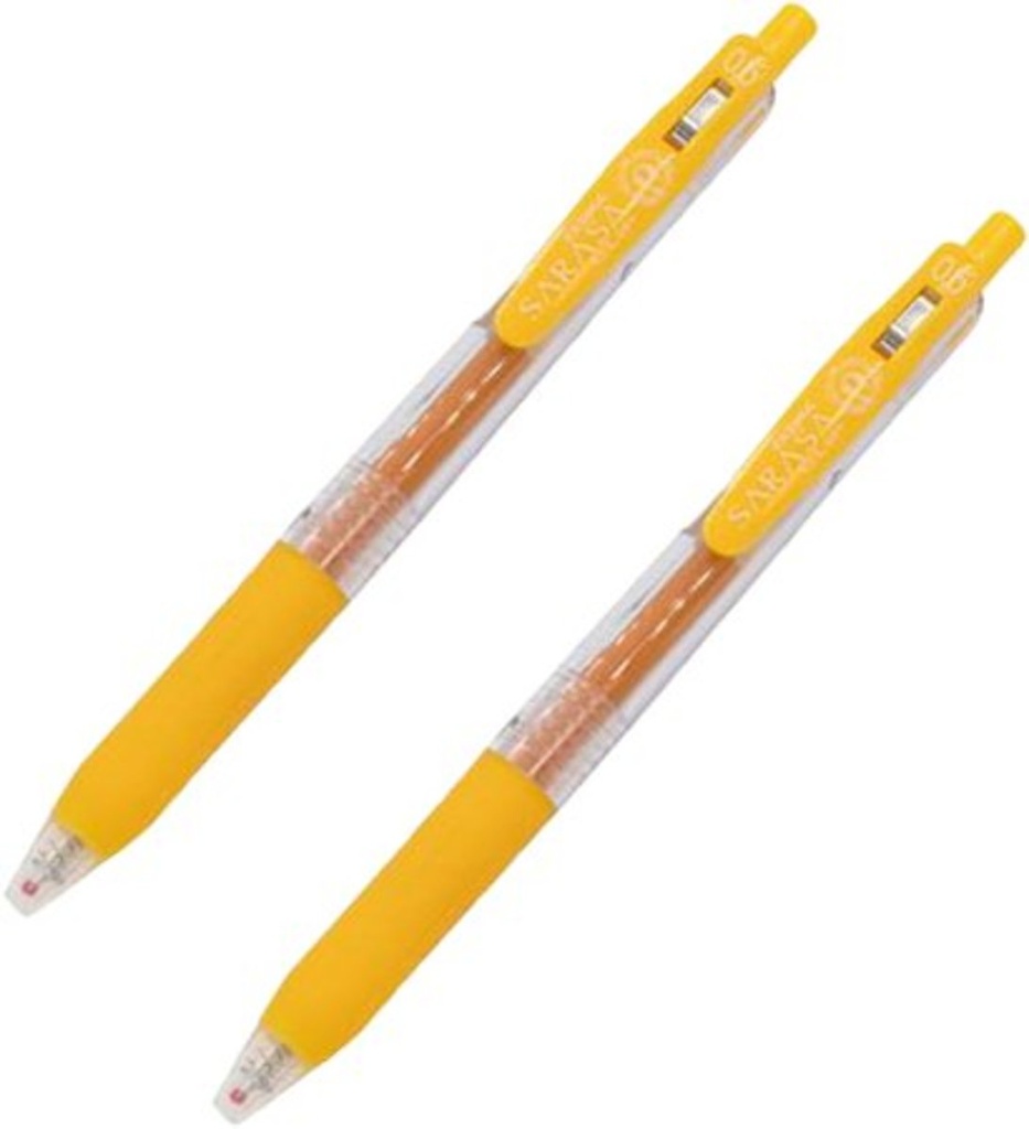 Zebra 斑馬牌 - Sarasa 0.5mm 按掣啫喱筆 (JJ15-Y) 黃色 X 2