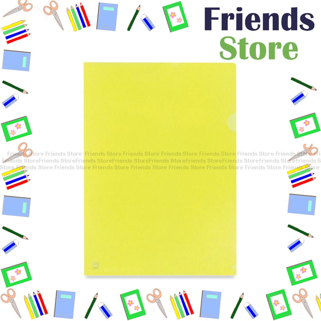 Godex - A4 L shape single layer clear file/Yellow color