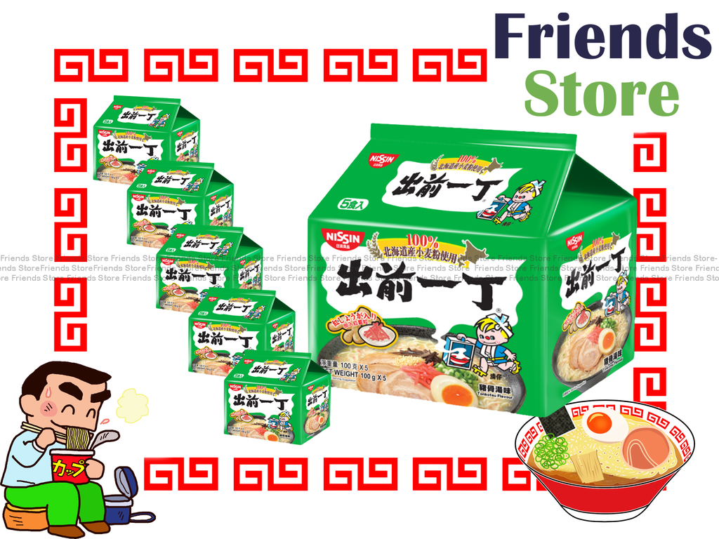 Nissin - [Full Case] Demae Iccho - Hokkaido Wheat Flour Tonkotsu Flavour Instant Noodle  (5pcs/bag X 6)