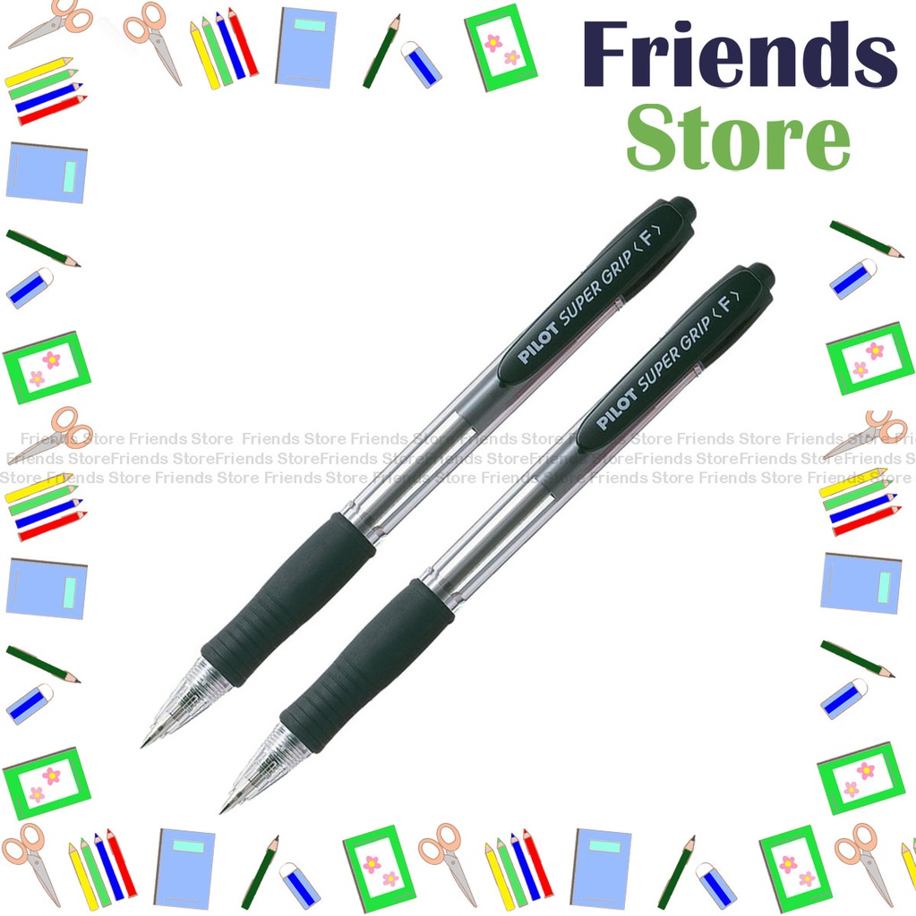 PILOT - 百樂牌  Super Grip 10R 按掣原子筆  0.7mm (BPGP-10R-F-B) 黑色 X 2