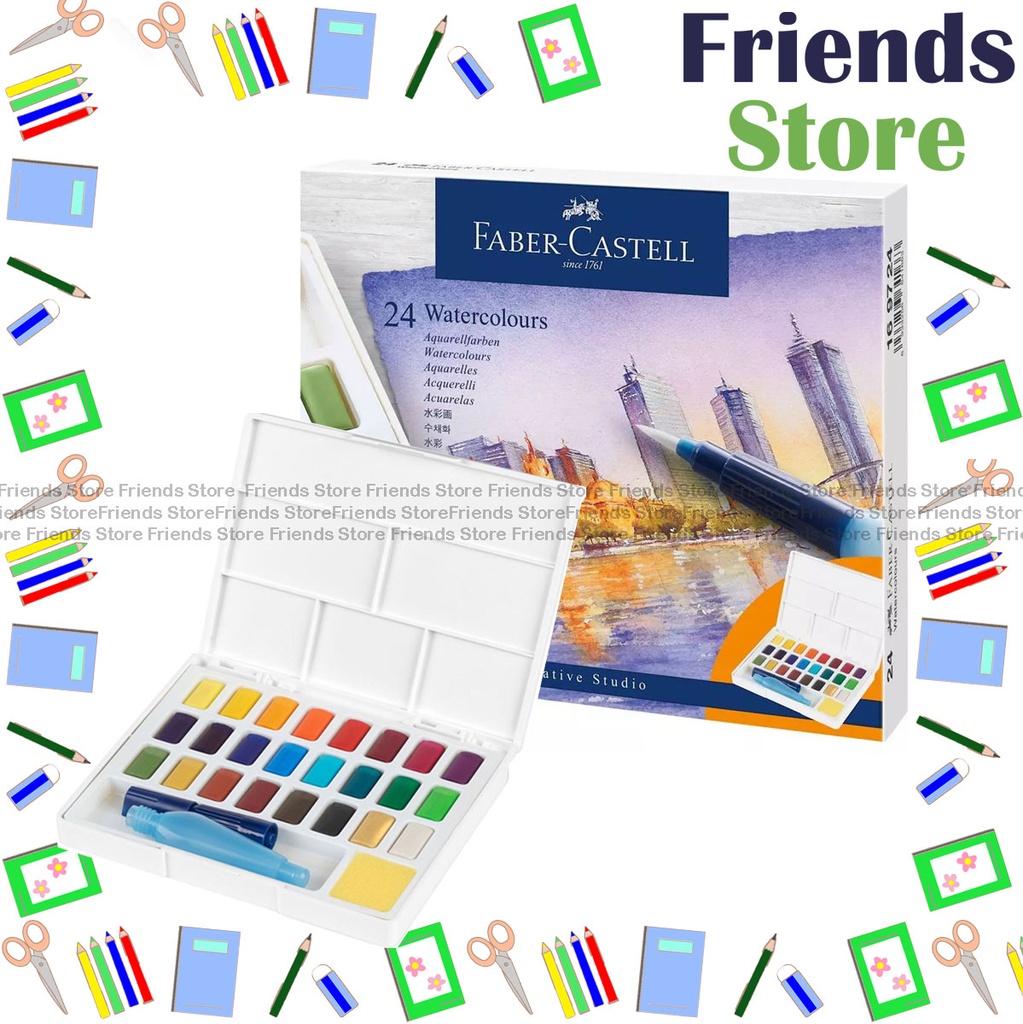 FABER CASTELL - Solid Watercolours (24 colours) 169724