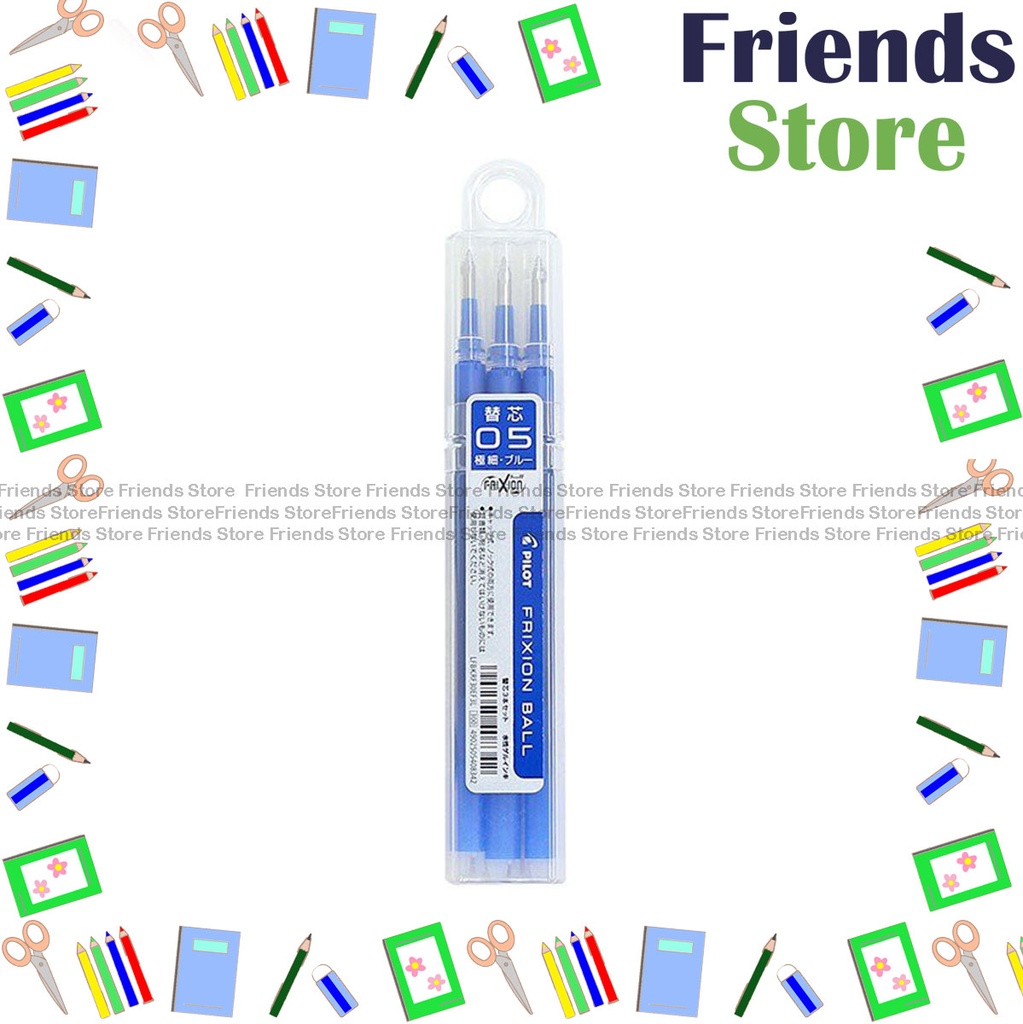 PILOT - 日本Frixion 擦擦隱形原子筆替芯0.5mm (藍色) BLS-FR5-L-S3