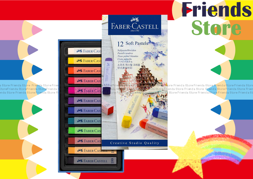 FABER CASTELL - 12-Color Soft Pastels 128312