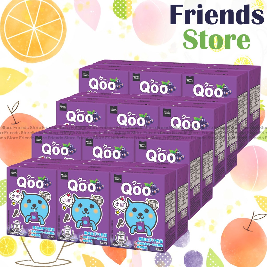 Minute Maid - [Full Case] Qoo Blackcurrant Juice Drink (200ML X 6 X 4)