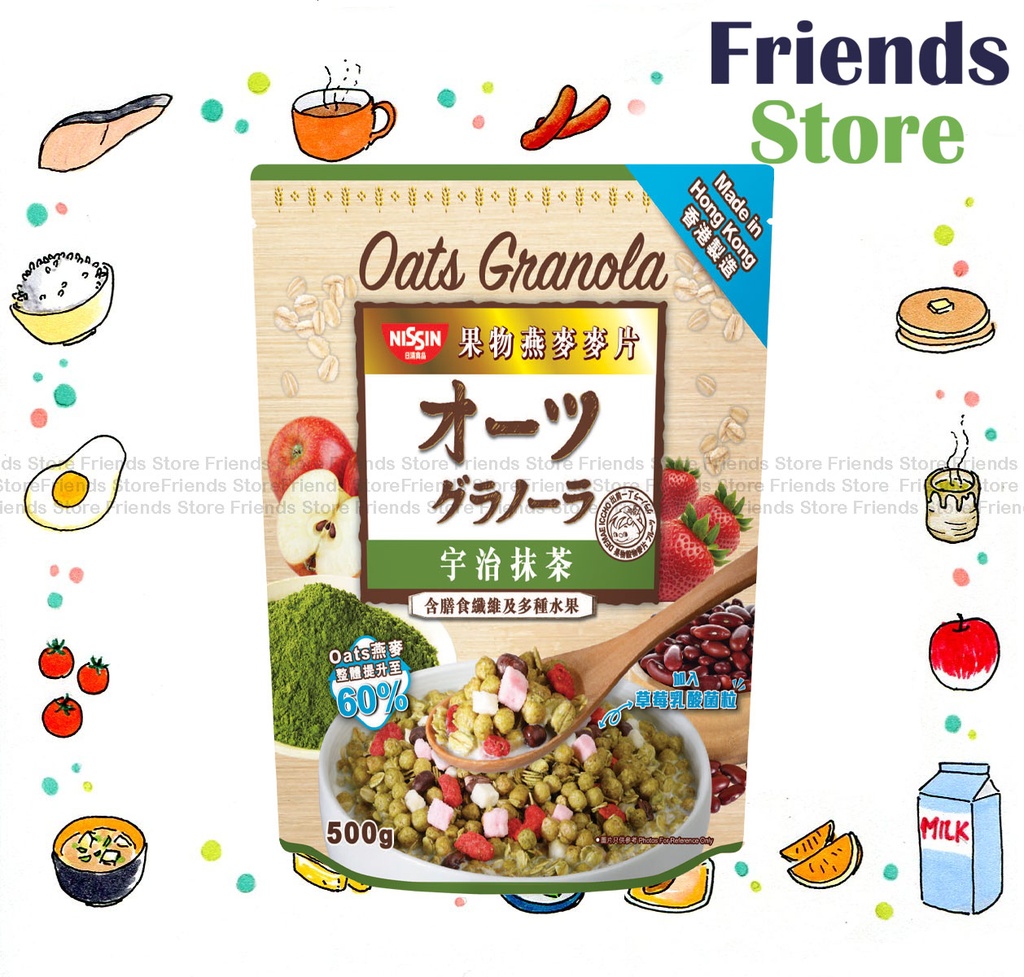 Nissin - 燕麥麥片 Oats Granola - Matcha (500g) 宇治抹茶味 