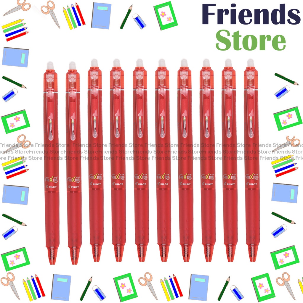 PILOT - [10pcs]Japan Frixion Ball Clicker 0.5mm (Red) LFBK-23EF  