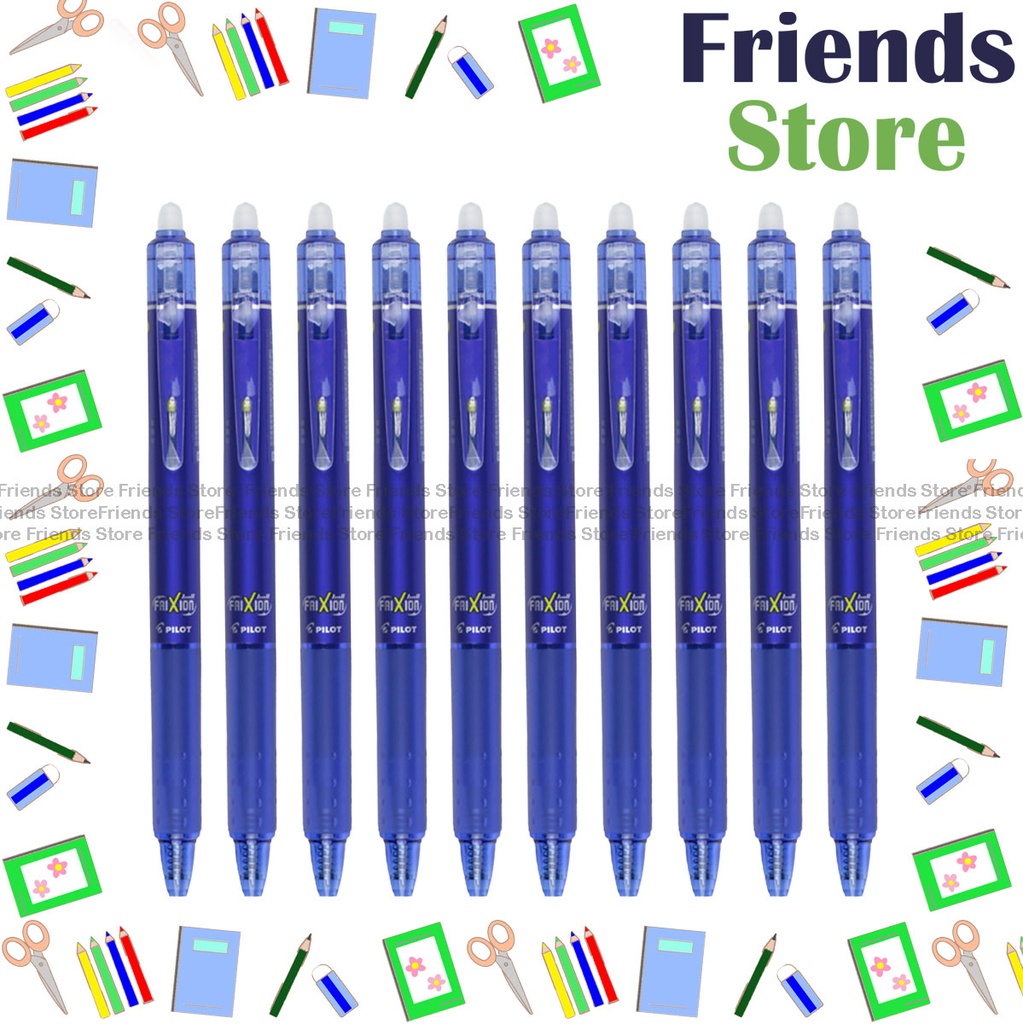 PILOT - [10支] 日本 Frixion 藍色 擦擦隱形筆 0.5mm  LFBK-23EF 可擦原子筆 
