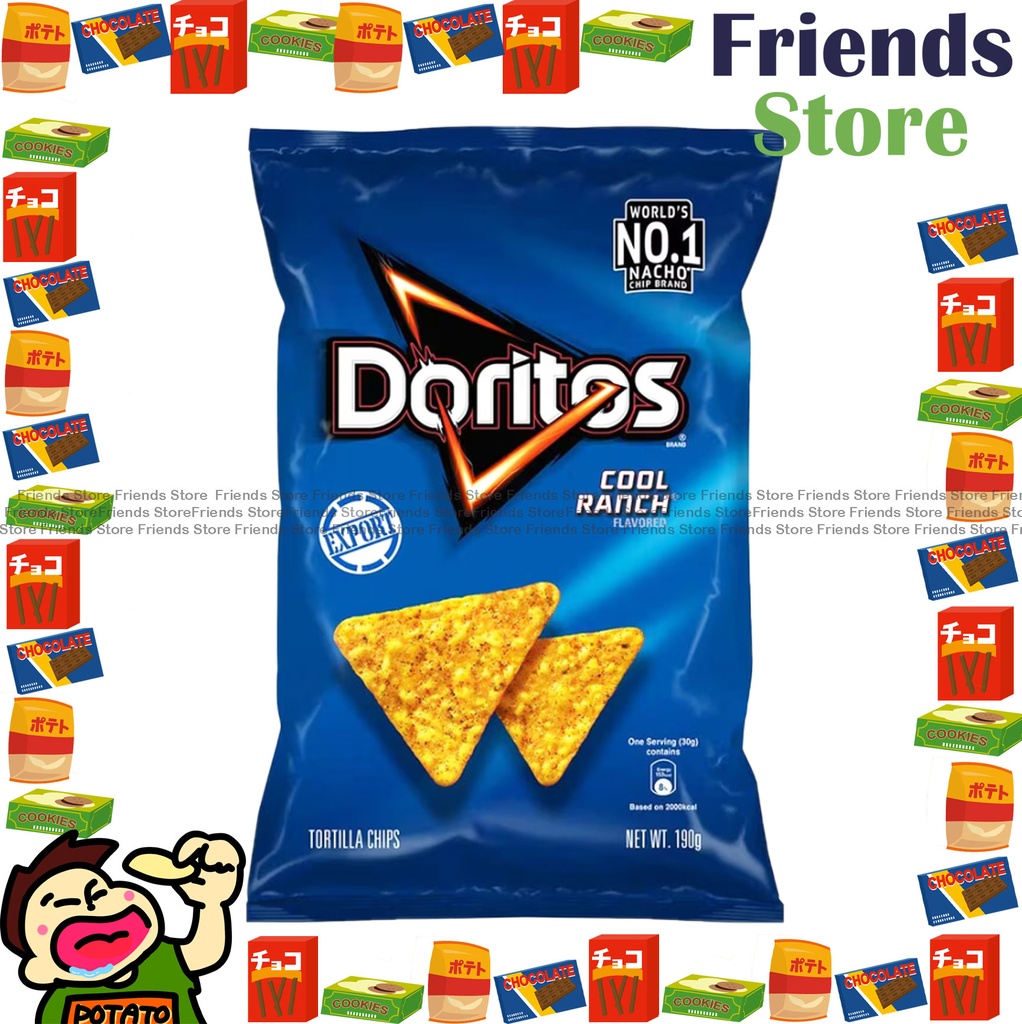 Doritos - Cool Ranch Flavored Tortilla Chips  (190g X 1) BBD: 22 JUL 2025