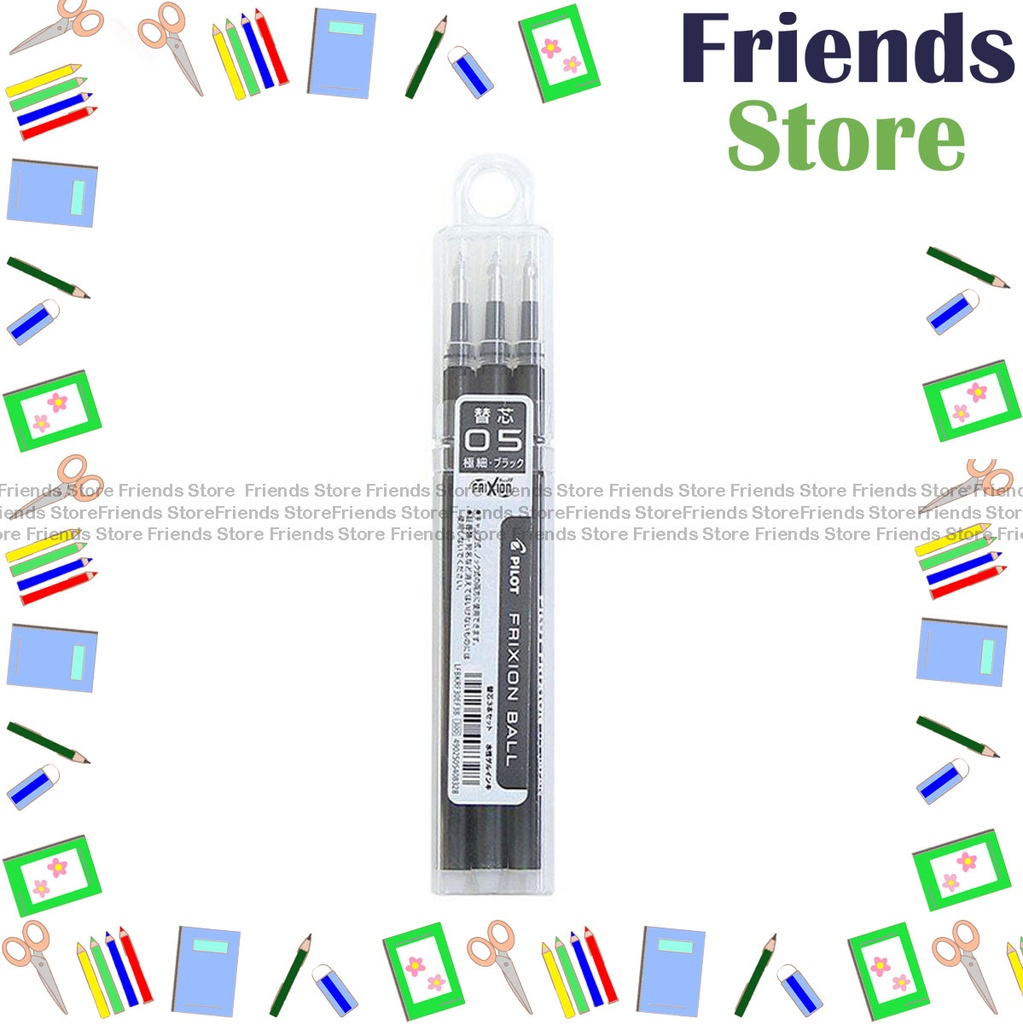 PILOT - Refill for Frixion Ball & Frixion Ball Clicker 0.5mm (Black) BLS-FR5-L-S3