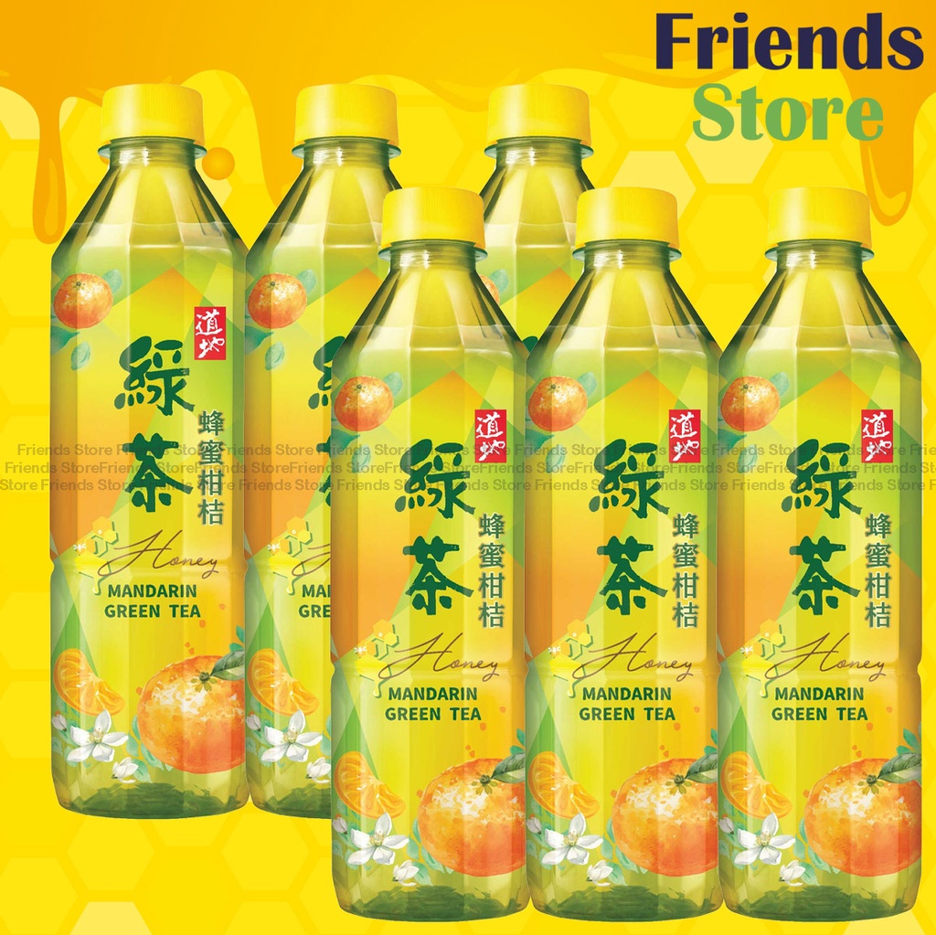 道地 - 支裝 蜂蜜<柑桔>綠茶 (500毫升 X 6)