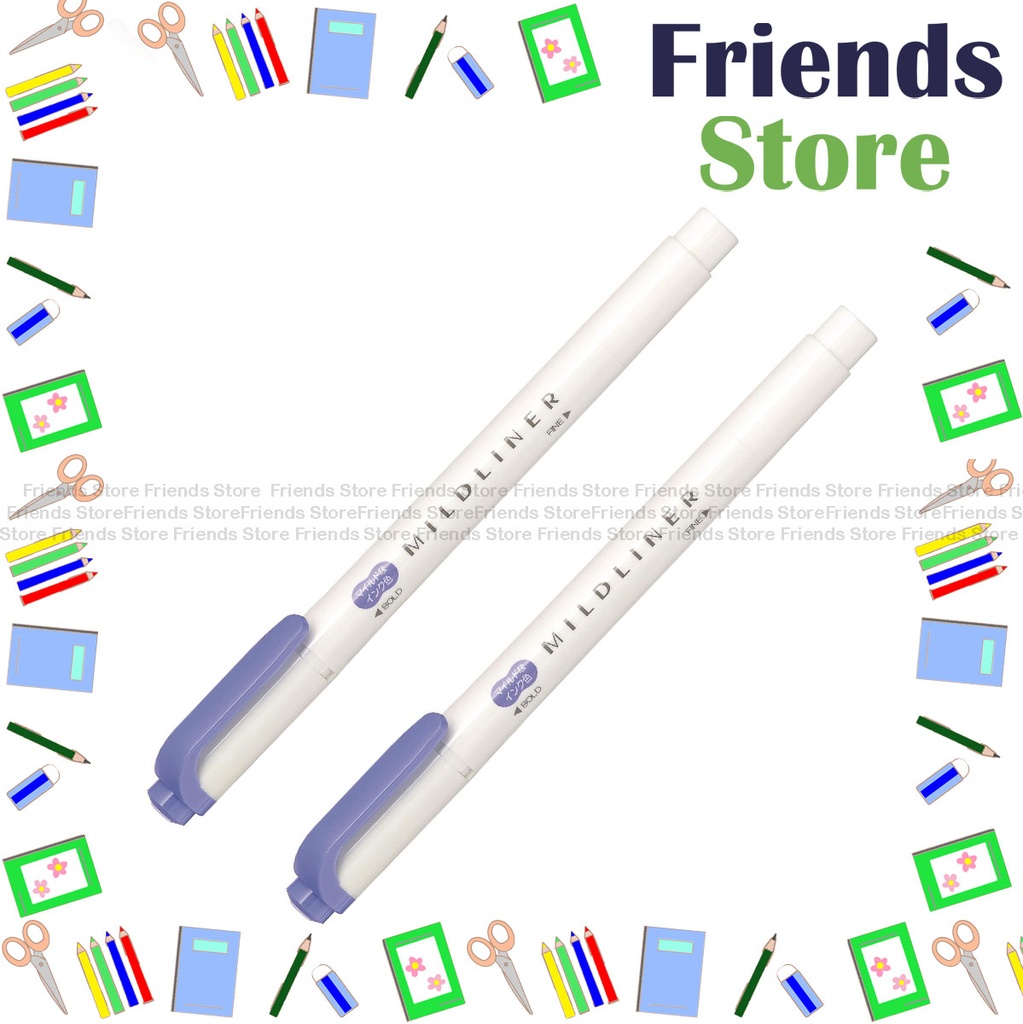 Zebra 斑馬牌 - Double Sided Flexible Highlighter Pen - MILD LAVENDER 薰衣草色- WKT7-MLV X 2