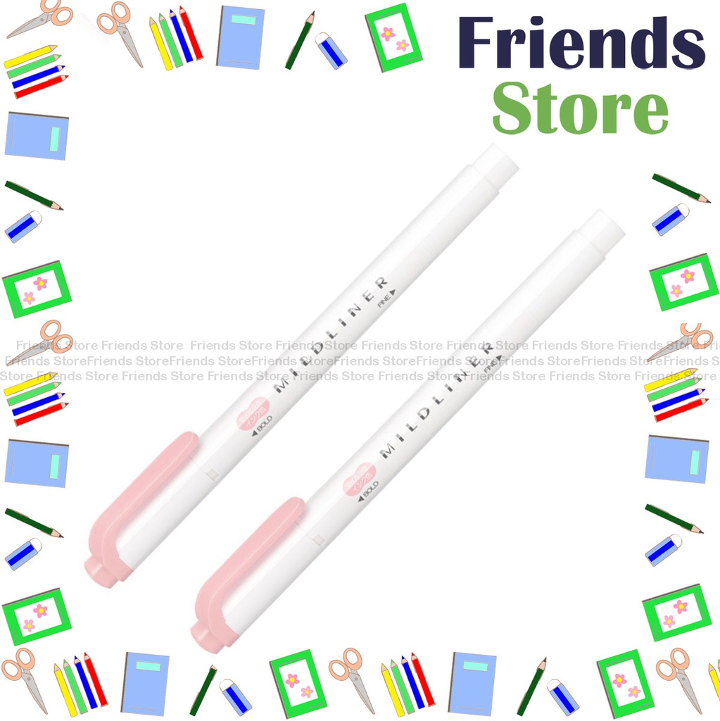 Zebra 斑馬牌 - Double Sided Flexible Highlighter Pen - MILD DEEP PINK 深邃粉色- WKT7-MDP X 2