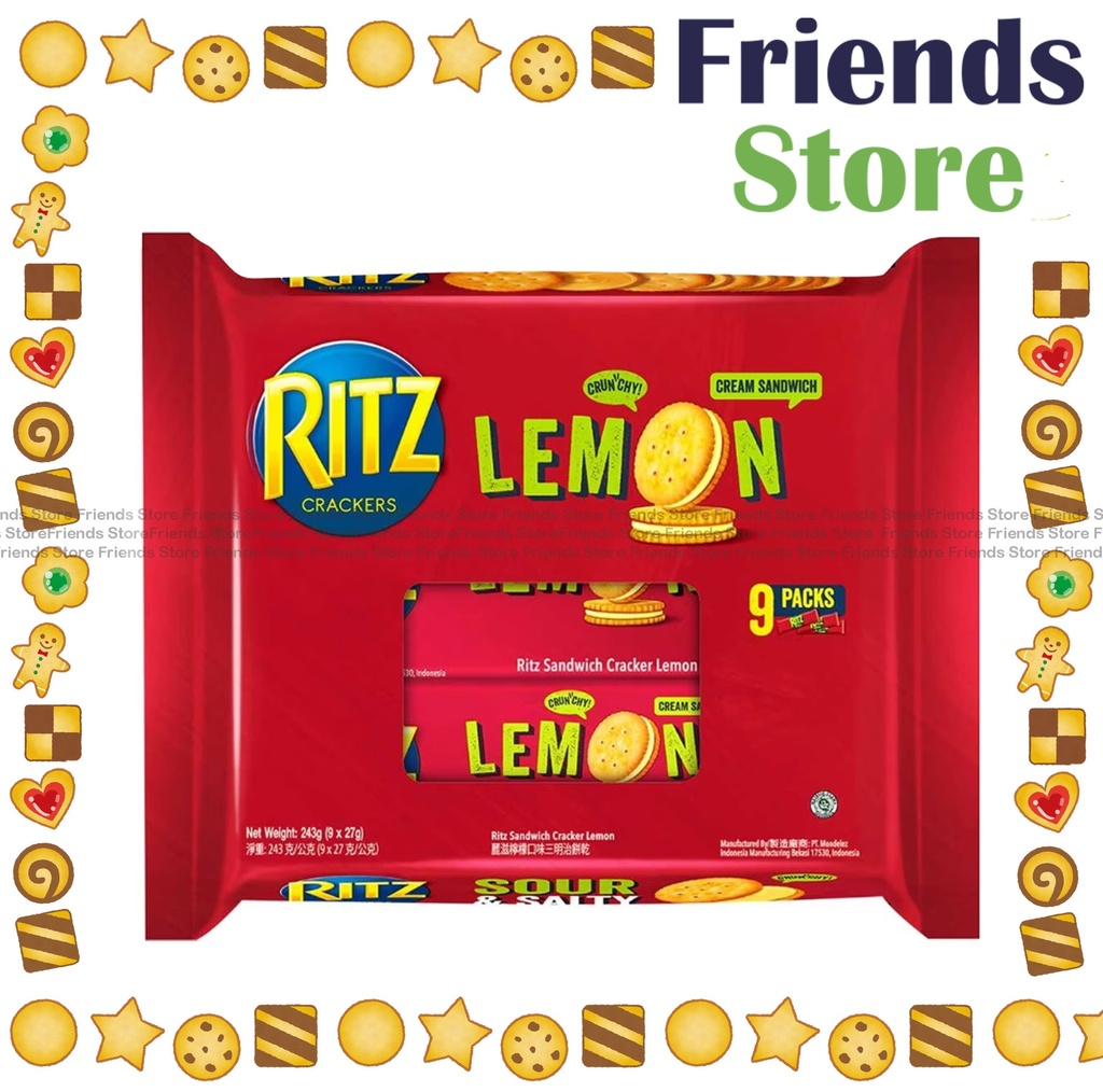 RITZ - Sandwich Cracker Lemon Flavour 243g (27g X 9) (Packing Randomly Distributed)