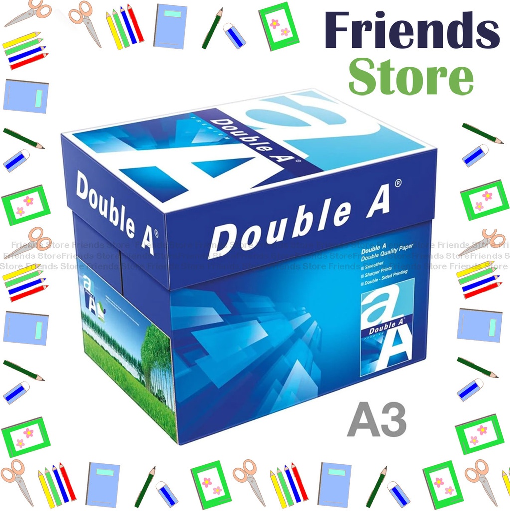 Double A - [Full Case] A3 Copy Paper A3 80gsm (500 Sheets X 5)
