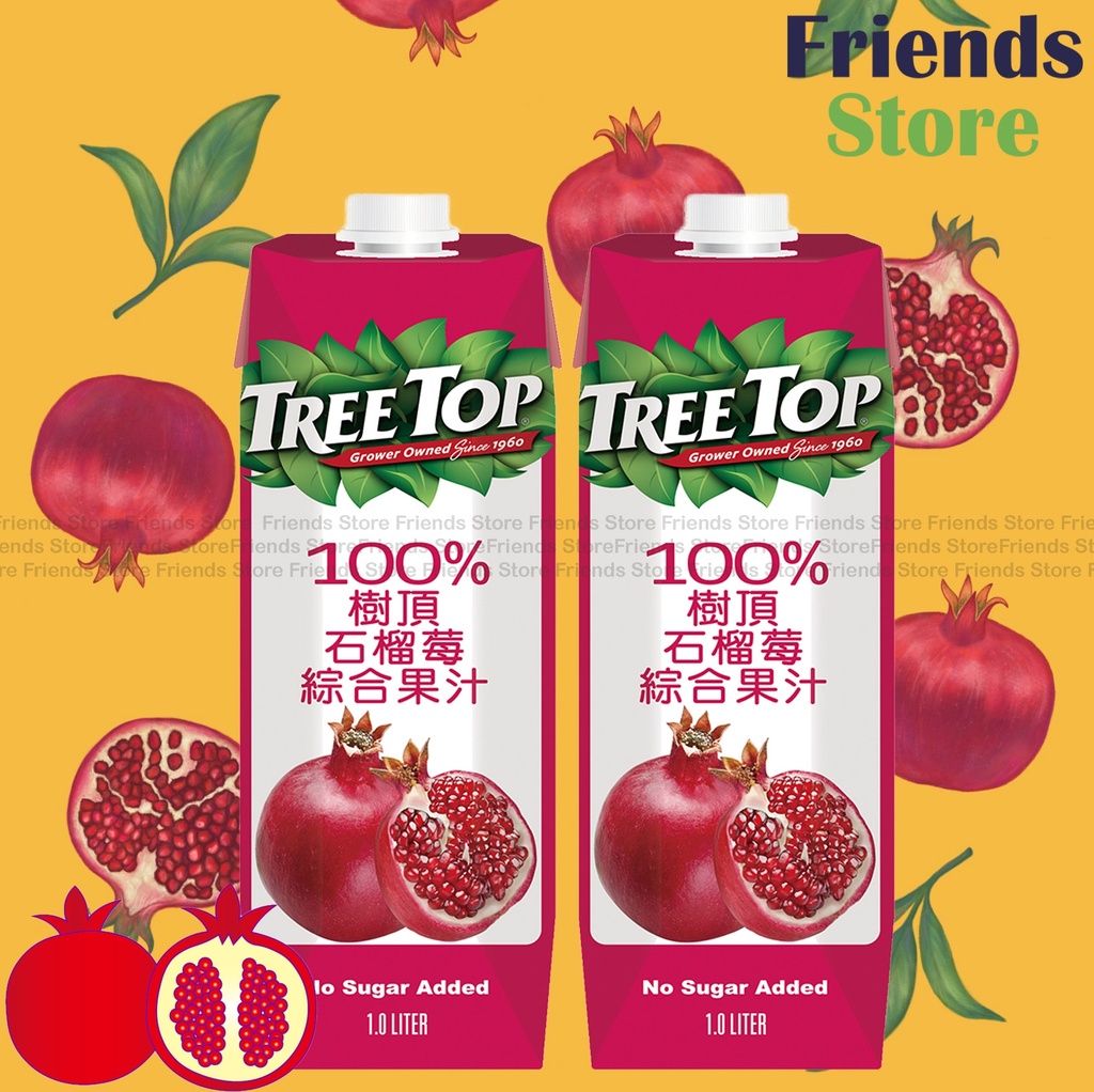 TreeTop - <家庭裝> 100% Pomegranate Fruit Juice Blend (1L X 2) 