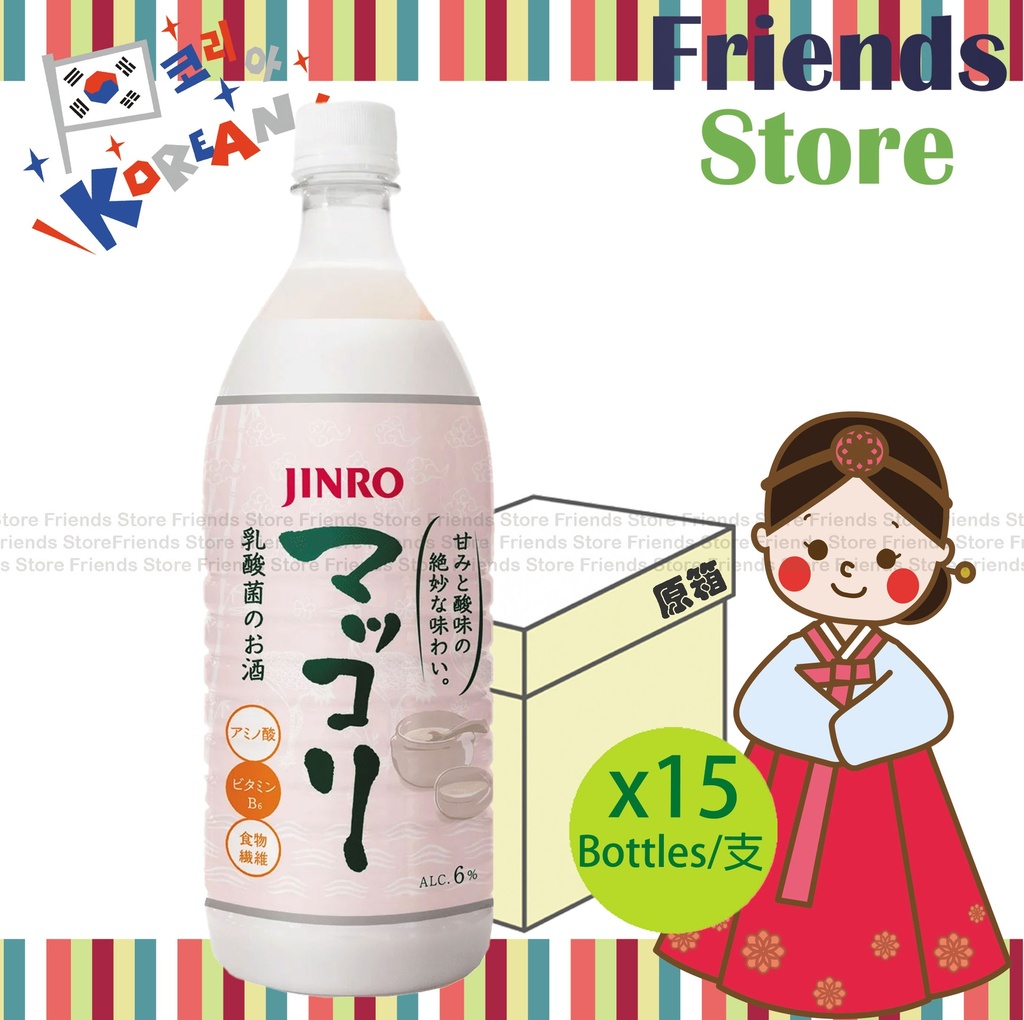 真露 - [原箱] 真露韓國米酒 (1公升 X 15)  最佳飲用日期:2025年10月或之後