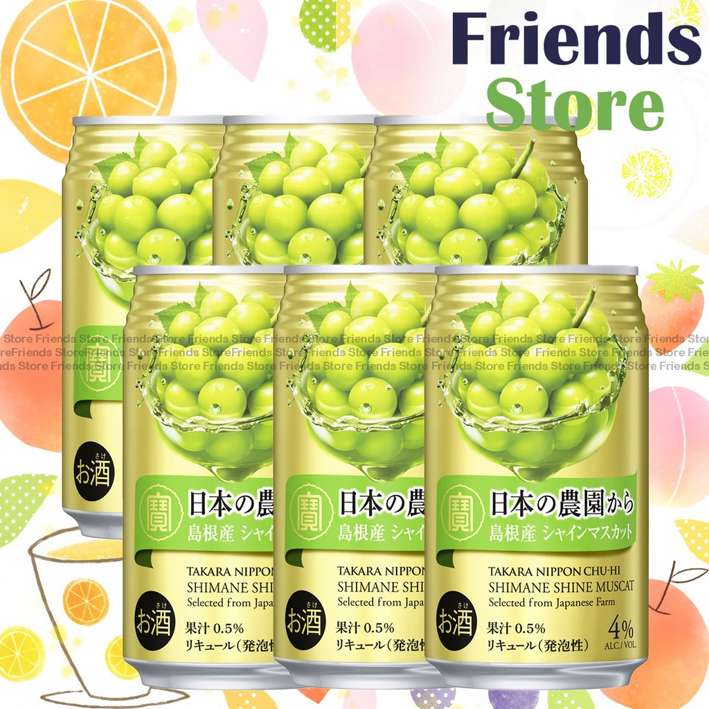 Takara - Japan Nippon Chu-Hi Nihon Nouen Shine Muscat Flavour 提子味  (350ml X 6)