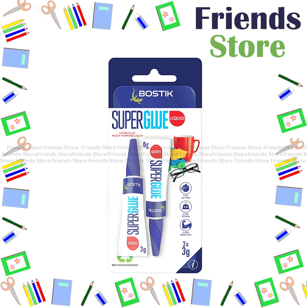 Bostik - Liquid Super Glue for all materials (3g X 2)