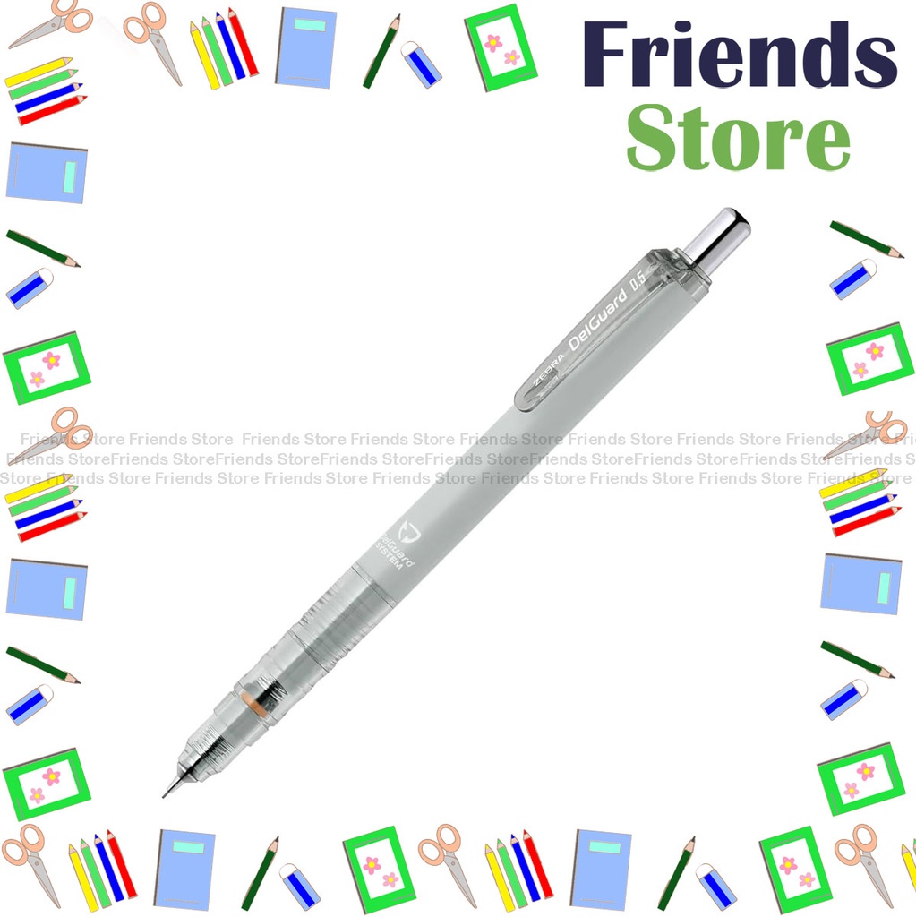 Zebra 斑馬牌 - DelGuard P-MA85-LG-MGR 不易斷芯自動鉛筆0.5mm 淺灰筆杆 