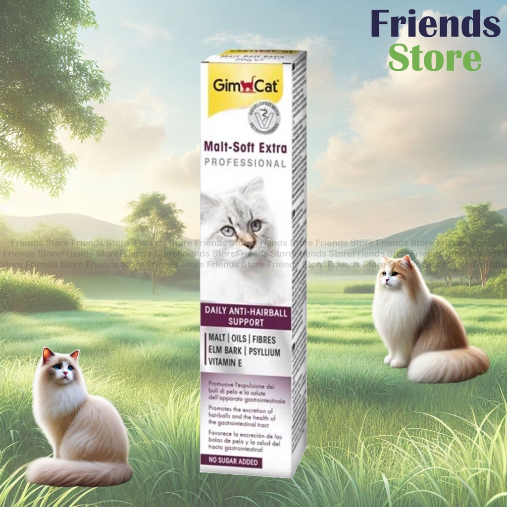 GimCat - 貓用麥芽味加強版吐毛球膏50g [新舊包裝隨機發貨]