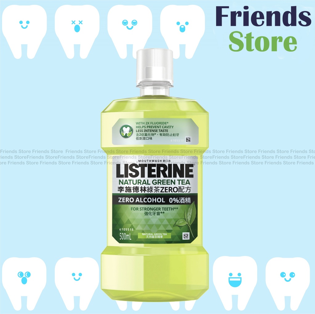 Listerine - Green Tea Mouthwash 500ml #99.9% germs killing (803447)