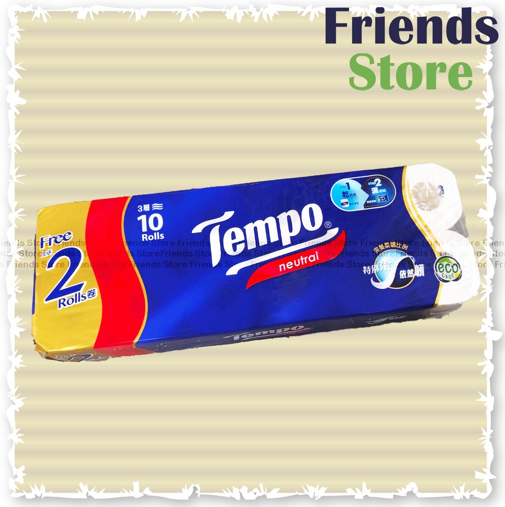 Tempo - (12卷裝) 3 Ply Tissue Rolls (Neutral 天然無味) (packing randomly distributed)