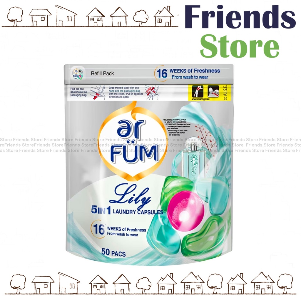 Ar Fum - 5 In 1 Laundry Capsules Refill 50s- Lily (Laundry Pods)