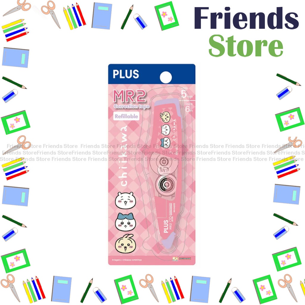 PLUS - Limited Edition - Chiikawa X WHIPER MR2 Correction Tape W5mm X L6m (Pink) WH-645SS-AS
