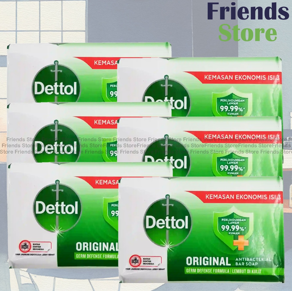 Dettol - Bathing Soap (Original 綠色) Pack of 6s  (Parallel Imported Goods)New/Old packing randomly distributed