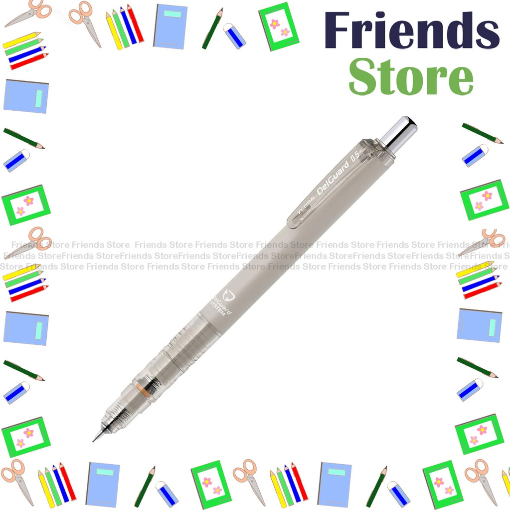 Zebra 斑馬牌 - DelGuard Mechanical Pencil 0.5mm （P-MA85-LG-MBE）Matte Beige