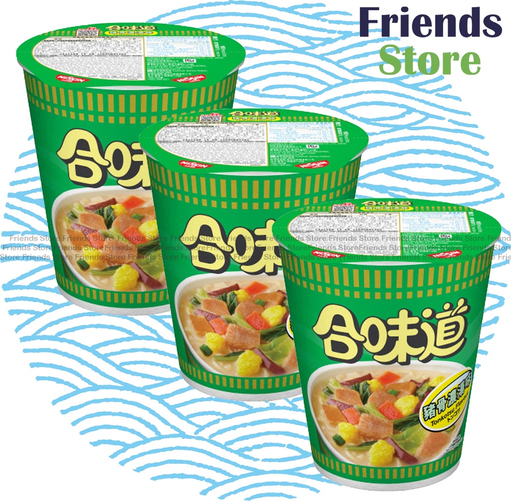 日清 - 合味道 小杯麵 豬骨濃湯味  (75克 X 3) 最佳食用日期: 2025年11月1日或之後