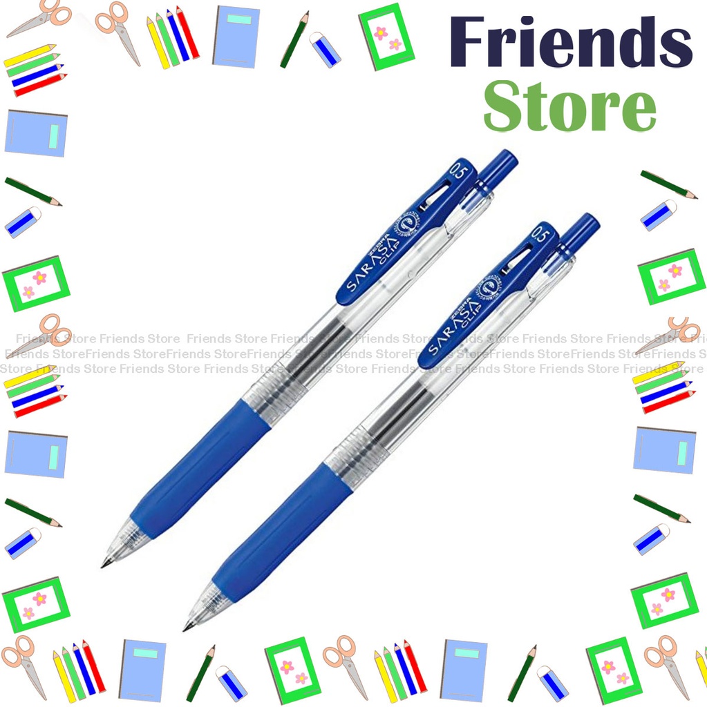 Zebra 斑馬牌 - Sarasa 0.5mm 按掣啫喱筆 (JJ15-BL) 藍色 X 2