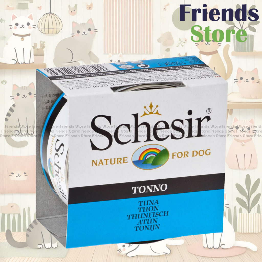 Schesir - 681 All Natural Tuna Canned Dog Food 150g Comprehensive Health Canned Dog Food