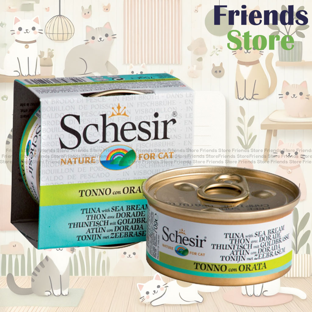 Schesir - C521 All Natural Tuna Snapper Fish Soup Canned 70g All-round Health Cat Canned