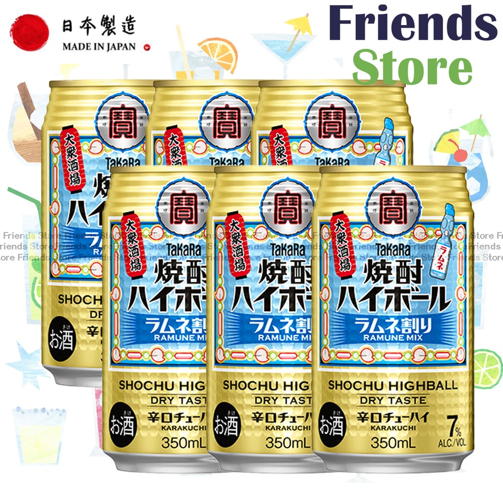 Takara - 日本 燒酌高球梳打 (波子汽水味) 飲品 (350毫升 X 6) 