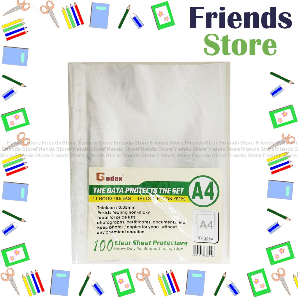 Godex - 11-hole COPY SAFE - A4  (100pcs/bag) GX-305A