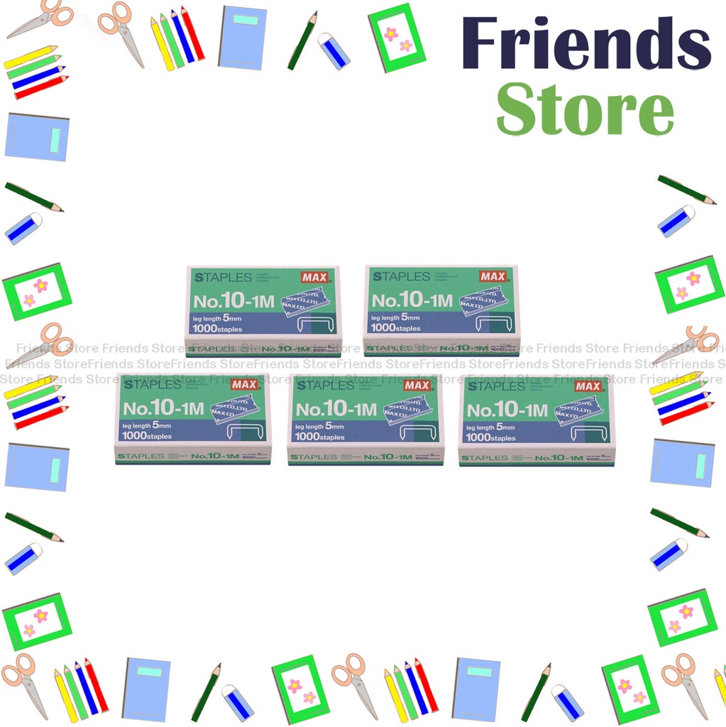 MAX - No.10 (10-1M) Staples - Box of 1000  x 5boxes