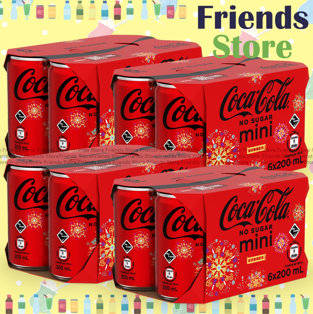Coca-Cola - [Full Case] Cola ZERO [Mini can] (200ml X 6 X 4) New/Old packing randomly distributed