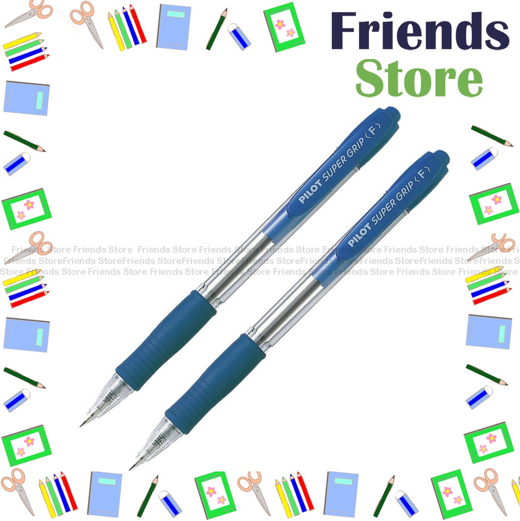 PILOT - 百樂牌 Super Grip 10R 按掣原子筆  0.7mm (BPGP-10R-F-L) 藍色 X 2