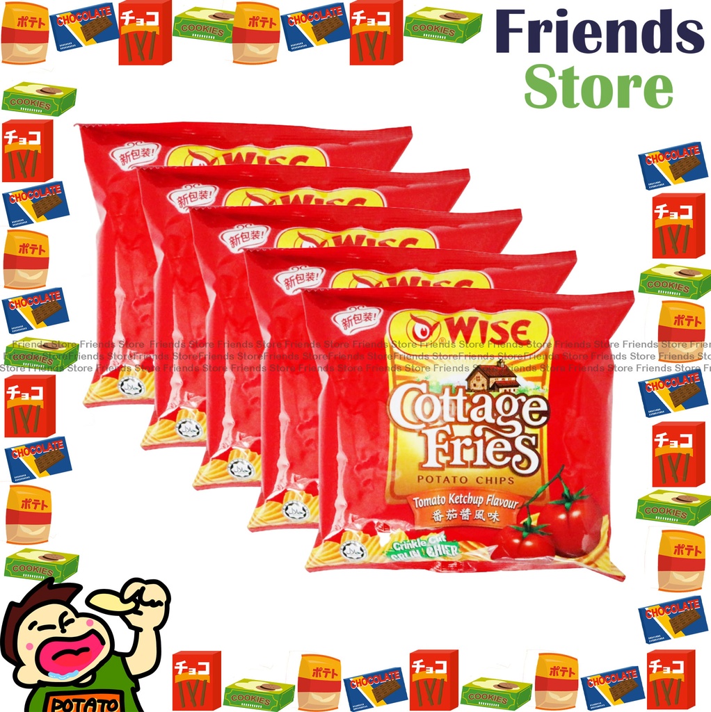 WISE - Cottage Fries Tomato Ketchup Flavour Potato Chips (22g X 5)
