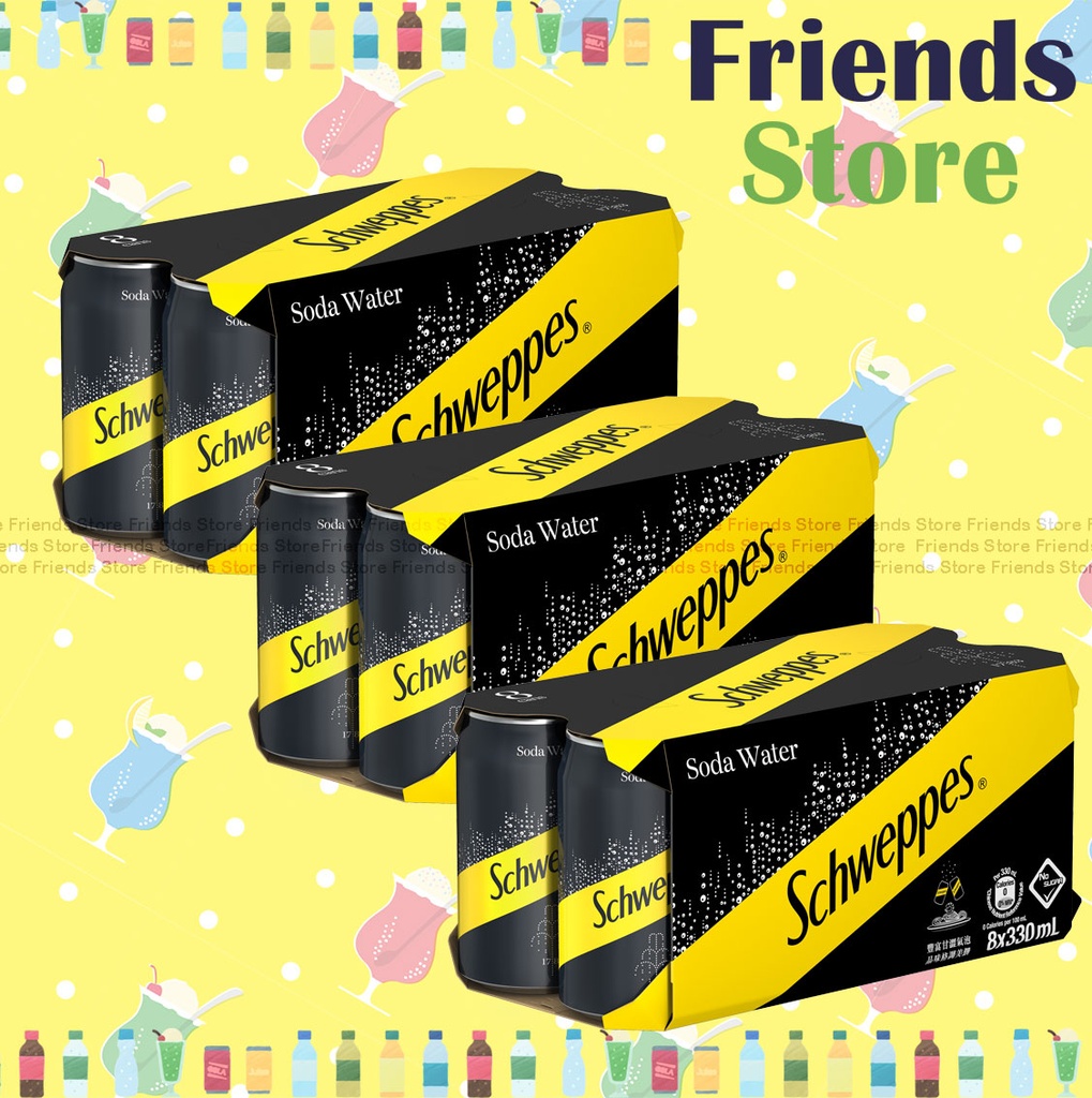 Schweppes - [Full case] soda water (330ml X 24)