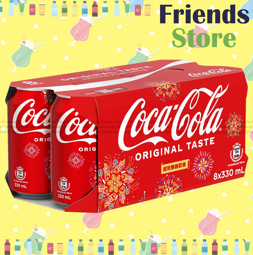 Coca-Cola - Cola Drink (330ml X 8) New/Old packing randomly distributed
