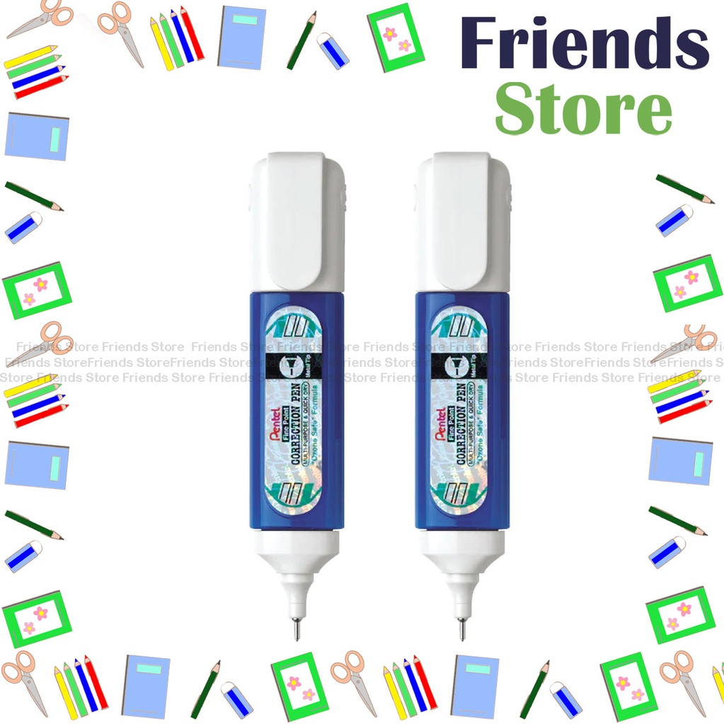 Pentel - Fine Point Correction Pen 12ml  x2pcs