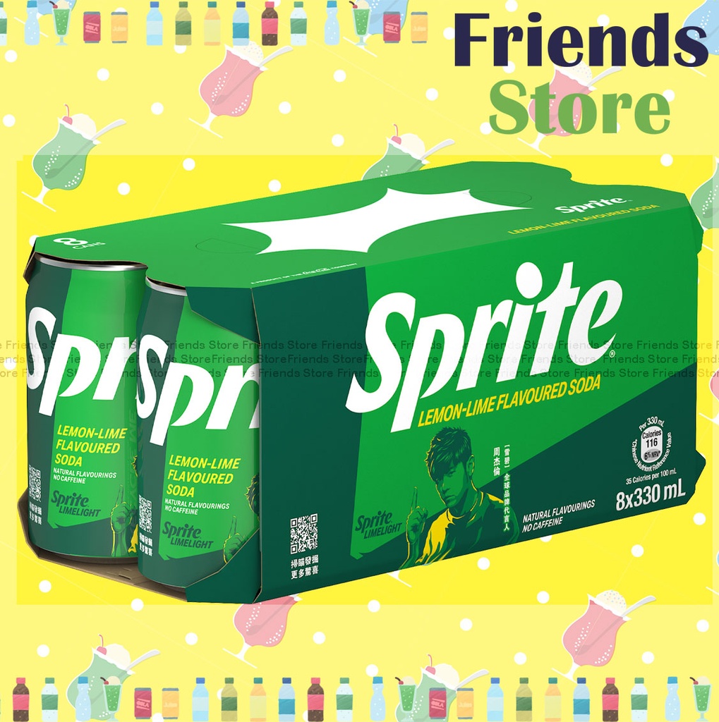 Sprite - Lemon and Lime Flavoured Soda (330ml X 8)