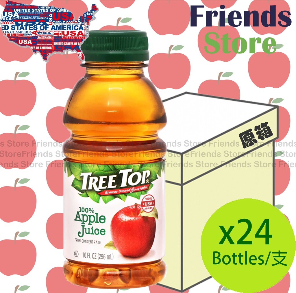 TreeTop - [Full Case] "Bottled" 100% Apple Juice (10oz X 24)"The BBD format of USA Goods is Month-Day-Year. 