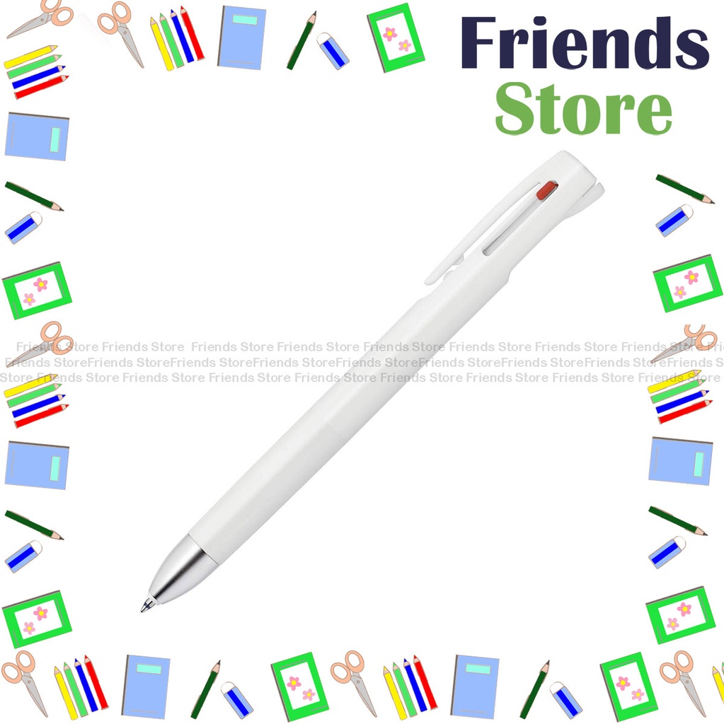 Zebra 斑馬牌 - Zebra Blen 3-Colour Emulsion Ink Ball-point Pen 0.7mm White Barrel (B-B3A88*W)